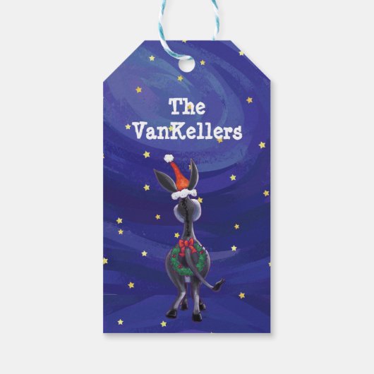 Donkey Christmas Geschenkanhänger (Rückseite)