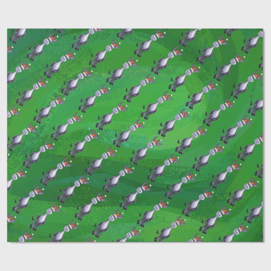 Donkey Christmas Geschenkpapier (Flach)