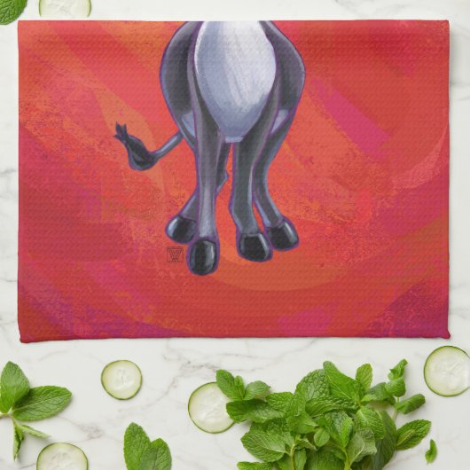 Donkey Christmas Geschirrtuch (Gefaltet)