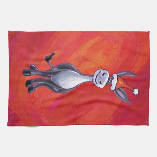 Donkey Christmas Geschirrtuch (Horizontal)