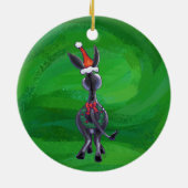 Donkey Christmas Keramik Ornament (Hinten)