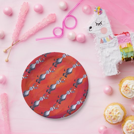 Donkey Christmas Pappteller (Party)