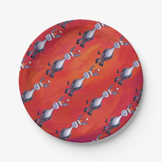 Donkey Christmas Pappteller (Vorderseite)