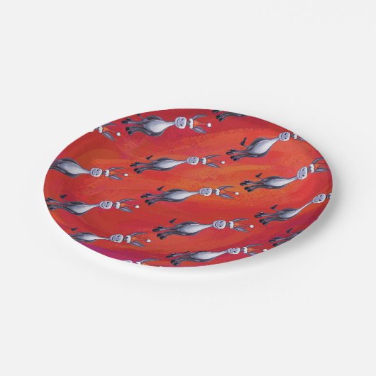 Donkey Christmas Pappteller (Schrägansicht)