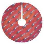 Donkey Christmas Polyester Weihnachtsbaumdecke (Vorderseite)