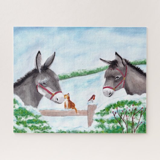 Donkey Christmas Puzzle (Horizontal)
