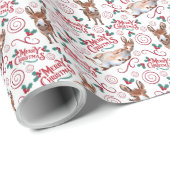 Donkey Christmas Wrapping Paper Geschenkpapier (Rolleneckpunkt)