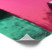 Donkey Colorful Fun Geometrie Abstrakte Kunst Poster (Ecke)