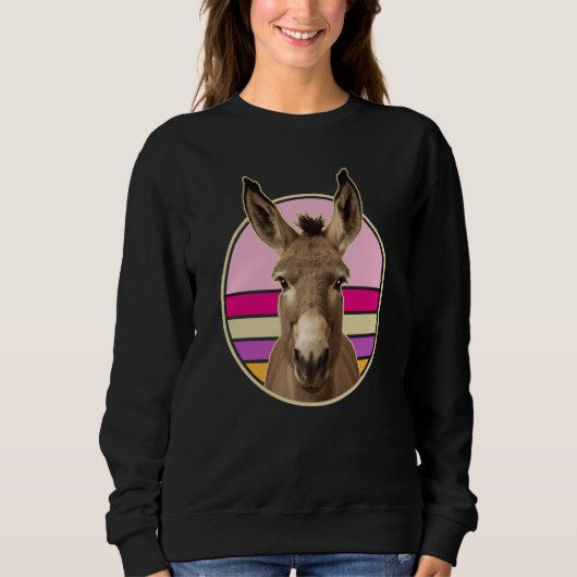 Donkey Costume Little Donkey Ears Retro Picture Pi Sweatshirt (Vorderseite)