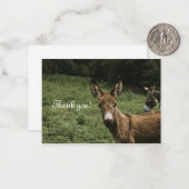 Donkey Danke-Karte Mitteilungskarte (Vorderseite/Rückseite Beispiel)