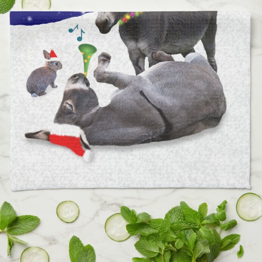 Donkey Daze Küchentuch (Gefaltet)