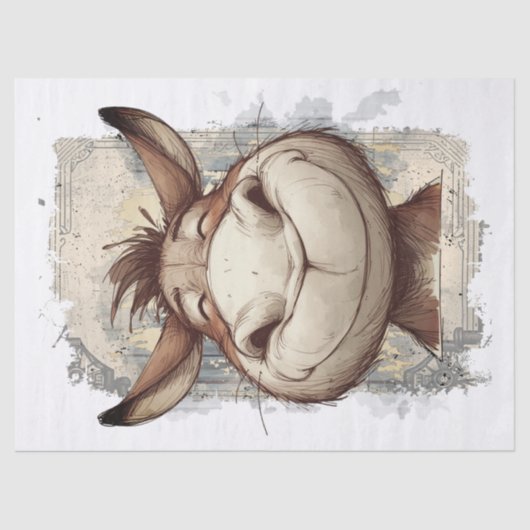 Donkey Decoupage Seidenpapier (Vorderseite)