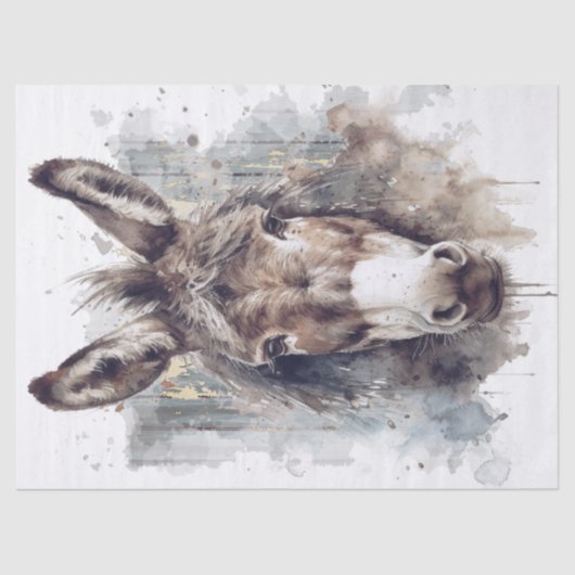 Donkey Decoupage Seidenpapier (Vorderseite)