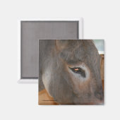 Donkey denkt über Farm Animal Nature Magnet (Vorderseite/Rückseite)