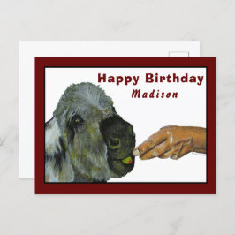 Donkey, der eine Apple-Postkarte isst Postkarte