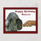 Donkey, der eine Apple-Postkarte isst Postkarte (Vorderseite)