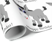 Donkey Design Geburtstag Geschenkpapier (Rolleneckpunkt)