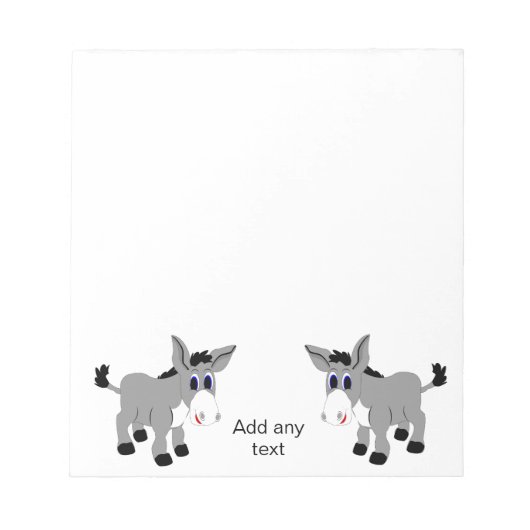 Donkey-Design Notizblock (Vorderseite)