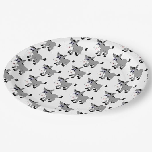 Donkey-Design Pappteller (Schrägansicht)