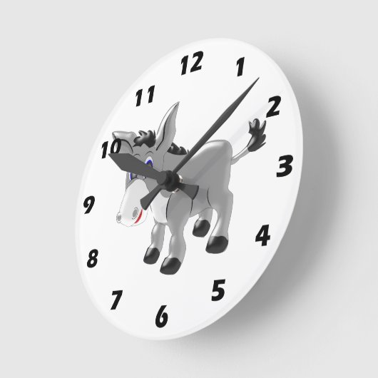 Donkey-Design Runde Wanduhr (Winkel)