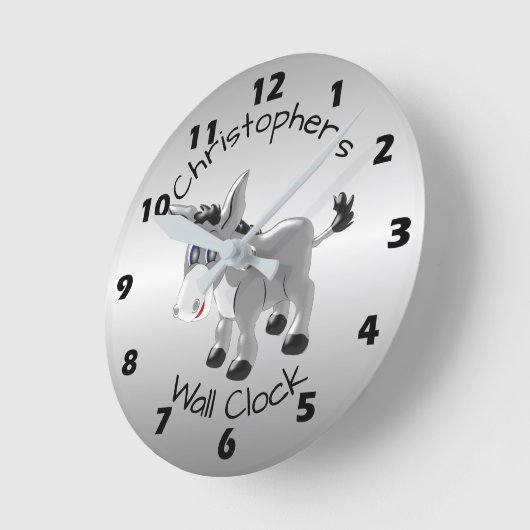 Donkey-Design Runde Wanduhr (Winkel)
