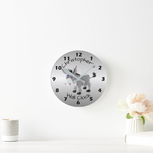 Donkey-Design Runde Wanduhr (Zuhause)