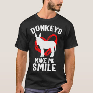 Donkey Donkeys lässt mich lächeln Tier Lover Outfi T-Shirt