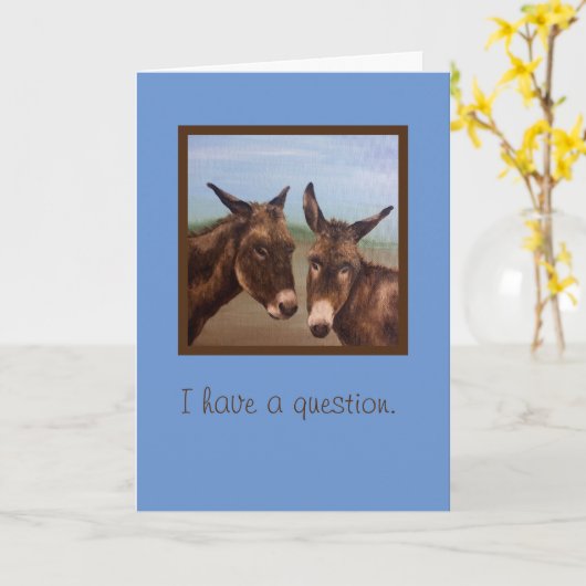 Donkey Double Karte (Gelbe Blume)