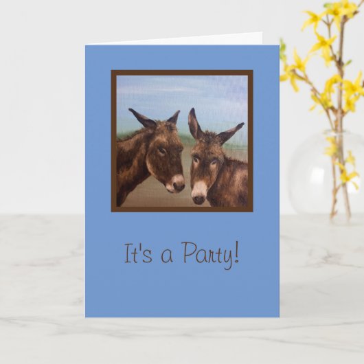 Donkey Double Karte (Gelbe Blume)