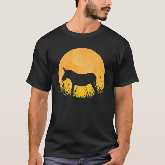 Donkey Easy Halloween Outfit Jackass Mule Moon Cos T-Shirt (Vorderseite)
