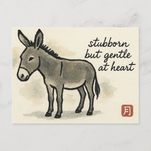 Donkey Etegami Postcard Postkarte (Vorderseite)