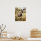 Donkey Farm Animal Art Print Poster (Küche)