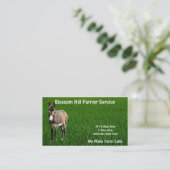 Donkey Farrier Business Card Visitenkarte (Stehend Vorderseite)