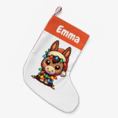 Donkey frohe Weihnachts-Wintertiere Niedliche Donk Kleiner Weihnachtsstrumpf (Vorderansicht (hängend))