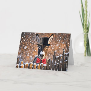 Donkey Froher Festtage Weihnachtskarte Feiertagskarte