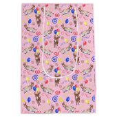 Donkey Gift Bag in Pink Mittlere Geschenktüte (Rückseite)