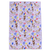 Donkey Gift Bag in Purple Mittlere Geschenktüte (Rückseite)