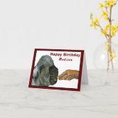 Donkey Grußkarte Karte (Gelbe Blume)