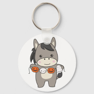 Donkey Happy Halloween Pumpkin Bat Kostüm Keychai Schlüsselanhänger