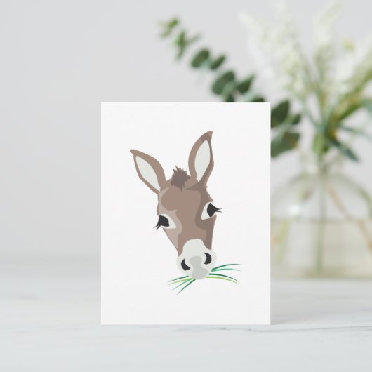 Donkey Head Postkarte (Stehend Vorderseite)