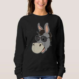 Donkey Head Sonnenbrille Mule Heart Zoo Tierfarme Sweatshirt