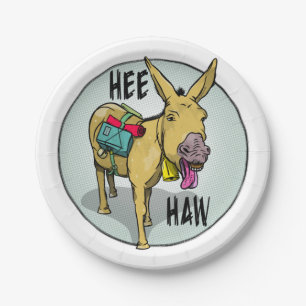 Donkey HEE HAW Pappteller