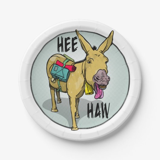 Donkey HEE HAW Pappteller (Vorderseite)