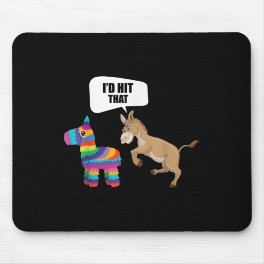 Donkey Id traf, dass Pinata mexikanische Funny Cin Mousepad (Vorne)
