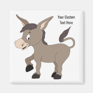 Donkey-Illustration, benutzerdefinierter Textmagne Magnet
