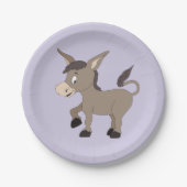 Donkey Illustration Kinder Papier Teller (Vorderseite)