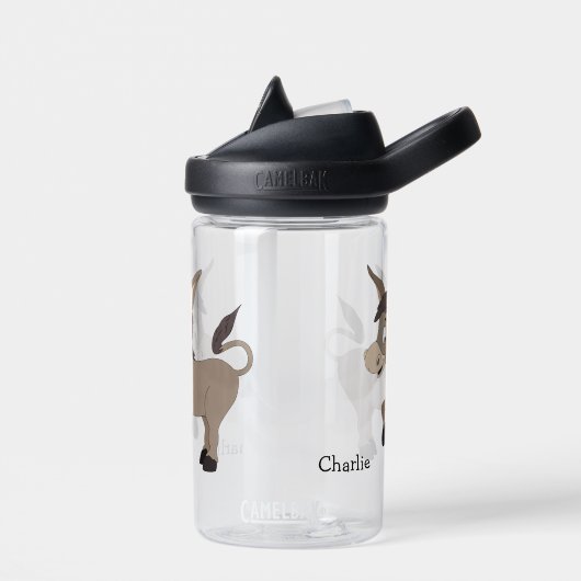 Donkey-Illustrations-individuelle Name Trinkflasche (Links)