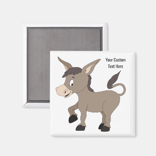 Donkey-Illustrationsmagnet Magnet (Vorderseite/Rückseite)