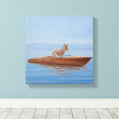 Donkey in einer Riva 2010 Leinwanddruck (Insitu (Holzboden))