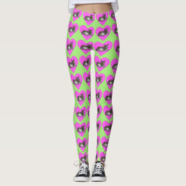Donkey in rosa Herz Leggings